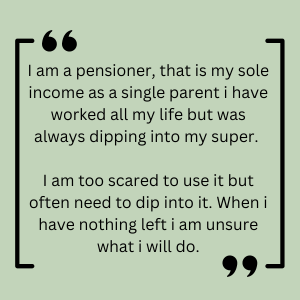 pensioner cost of living crisis superannuation quote